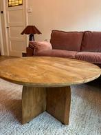 Vintage Eiken/mangohout Salontafel - Gekruiste Poten, Huis en Inrichting, Ophalen, Gebruikt, 50 tot 100 cm, Minder dan 50 cm