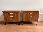 2 Vintage nachtkastjes - Meurop, Ophalen, Gebruikt, 55 tot 70 cm, 45 tot 65 cm