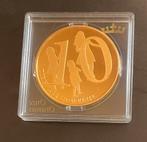 Penning - Maxima & Willem Alexander - Tien Jaar Huwelijk, Postzegels en Munten, Penningen en Medailles, Ophalen of Verzenden, Overige materialen