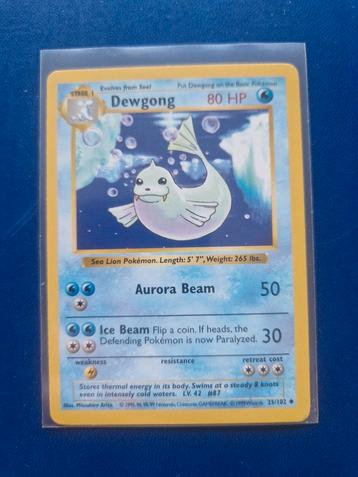 Pokemom Dewgong shadowless base set kaart beschikbaar voor biedingen