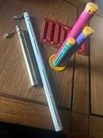 Retro gulden buizen spaarpotten, Ophalen of Verzenden, Gebruikt, Metaal of Blik, Overige thema's