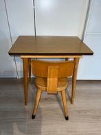 Vintage tafel en stoel, Gebruikt, Ophalen of Verzenden