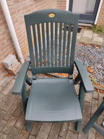 2x groene Hartman Prestige tuinstoelen  beschikbaar voor biedingen