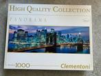 Clementoni Panorama Puzzel New York Brooklyn Bridge, Ophalen of Verzenden, 500 t/m 1500 stukjes, Zo goed als nieuw, Legpuzzel