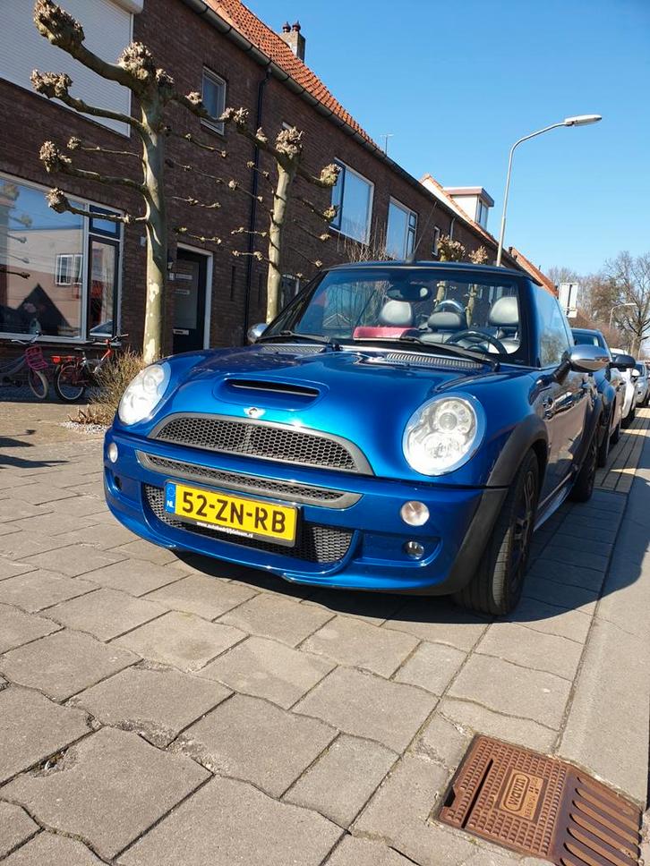 Mini 1.6 16V Cooper S Cabrio 2004 Blauw, Auto's, Mini, Particulier, Cooper S, Airbags, Airconditioning, Alarm, Boordcomputer, Centrale vergrendeling