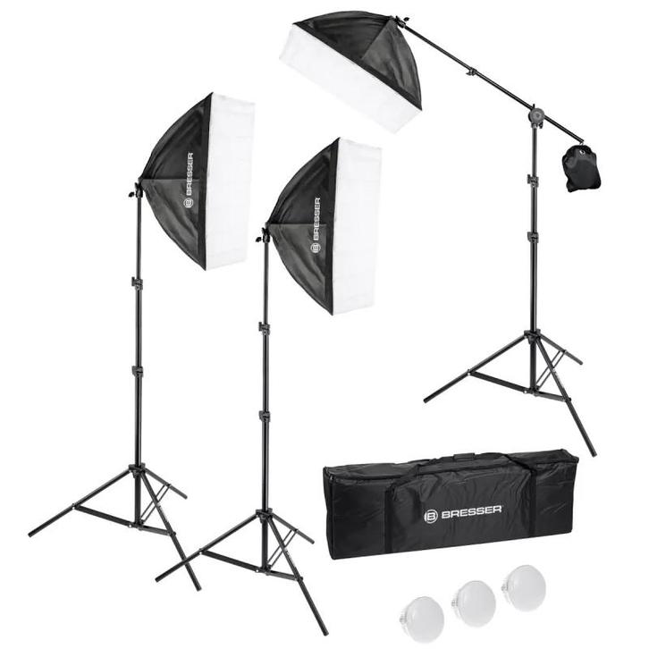 Bresser BR-230B LED Daglichtset - Studio Lampen, Audio, Tv en Foto, Fotografie | Fotostudio en Toebehoren, Zo goed als nieuw, Lamp of Flitsset