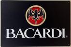 Bacardi logo zwart reclamebord van metaal wandbord