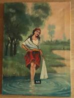 vintage schilderij `` Jonge Zigeunerin`` 50er jaren, Ophalen, Huis en Inrichting