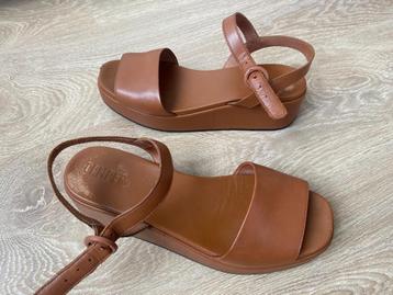 Camper bruin leren sandalen met sleehak maat 38 dames beschikbaar voor biedingen