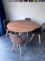 Round tafel Chance 120cm met 4 Clp linares stoel, Huis en Inrichting, 4 tot 6 stoelen, Ophalen