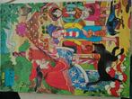 Vintage Jumbo puzzel - Hans en Grietje, Ophalen of Verzenden, Meer dan 50 stukjes, Gebruikt