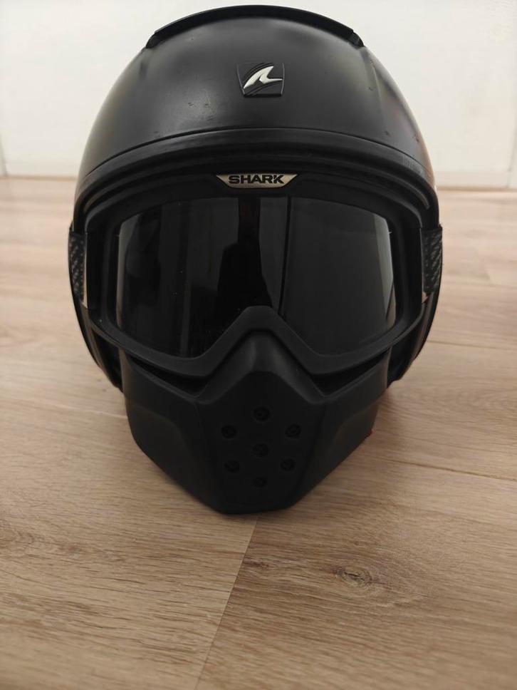 Shark Raw Drak Mat Zwart Helm, Motoren, Kleding | Motorhelmen, Jethelm, L, Shark, Tweedehands, Ophalen of Verzenden