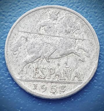 Spanje 10 centimos, Iberische ruiter - 1953    beschikbaar voor biedingen