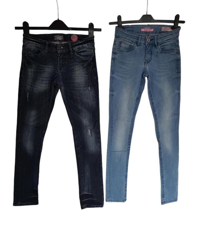 VINGINO flex fit jeans Barbera mid blue maat 11/146. ZGAN!, Kinderen en Baby's, Kinderkleding | Maat 146, Zo goed als nieuw, Meisje