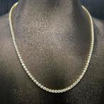 14 karaat gouden ketting tennis schakel met stenen, Ophalen of Verzenden, Nieuw, Goud