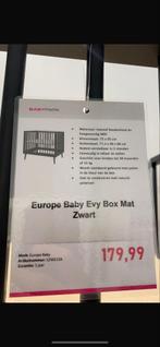 Europe Baby Evy Box - Mat Zwart, Kinderen en Baby's, Babywiegjes en Ledikanten, Ophalen, Zo goed als nieuw, Ledikant