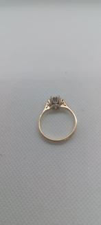 Nieuwe 14K gouden ring met diamant 1.01ct + certificaat, Geel, Ophalen of Verzenden, Zo goed als nieuw, 17 tot 18