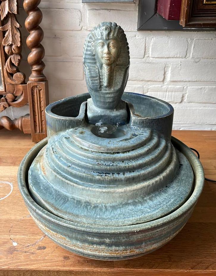 Water fontein Egyptisch thema keramiek, Huis en Inrichting, Woonaccessoires | Overige, Gebruikt, Ophalen of Verzenden