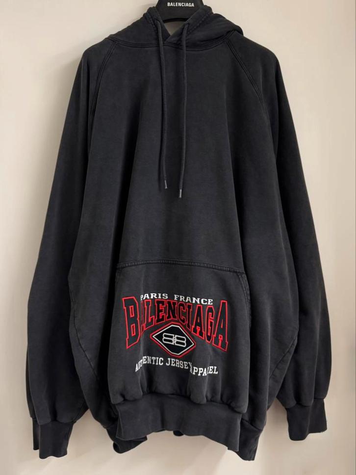 Balenciaga BB Authentic Jersey Apparel Hoodie Zwart Maat 1, Kleding | Heren, Truien en Vesten, Zo goed als nieuw, Maat 46 (S) of kleiner