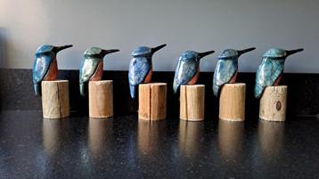 ijsvogel keramiek raku vogel beschikbaar voor biedingen