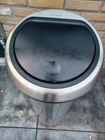 Brabantia prullenbak - RVS - 30 liter, Huis en Inrichting, Woonaccessoires | Prullenbakken, Ophalen, Gebruikt, Met pedaal, 50 tot 75 cm