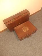 Antieke lederen koffers met koperen sluitingen, Doe-het-zelf en Verbouw, Metselstenen, Ophalen of Verzenden, Gebruikt, Bakstenen