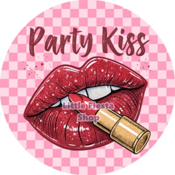 LF8974 icing frosting party kiss 20cm ook als button NIEUW, Hobby en Vrije tijd, Taarten en Cupcakes maken, Nieuw, Versiering