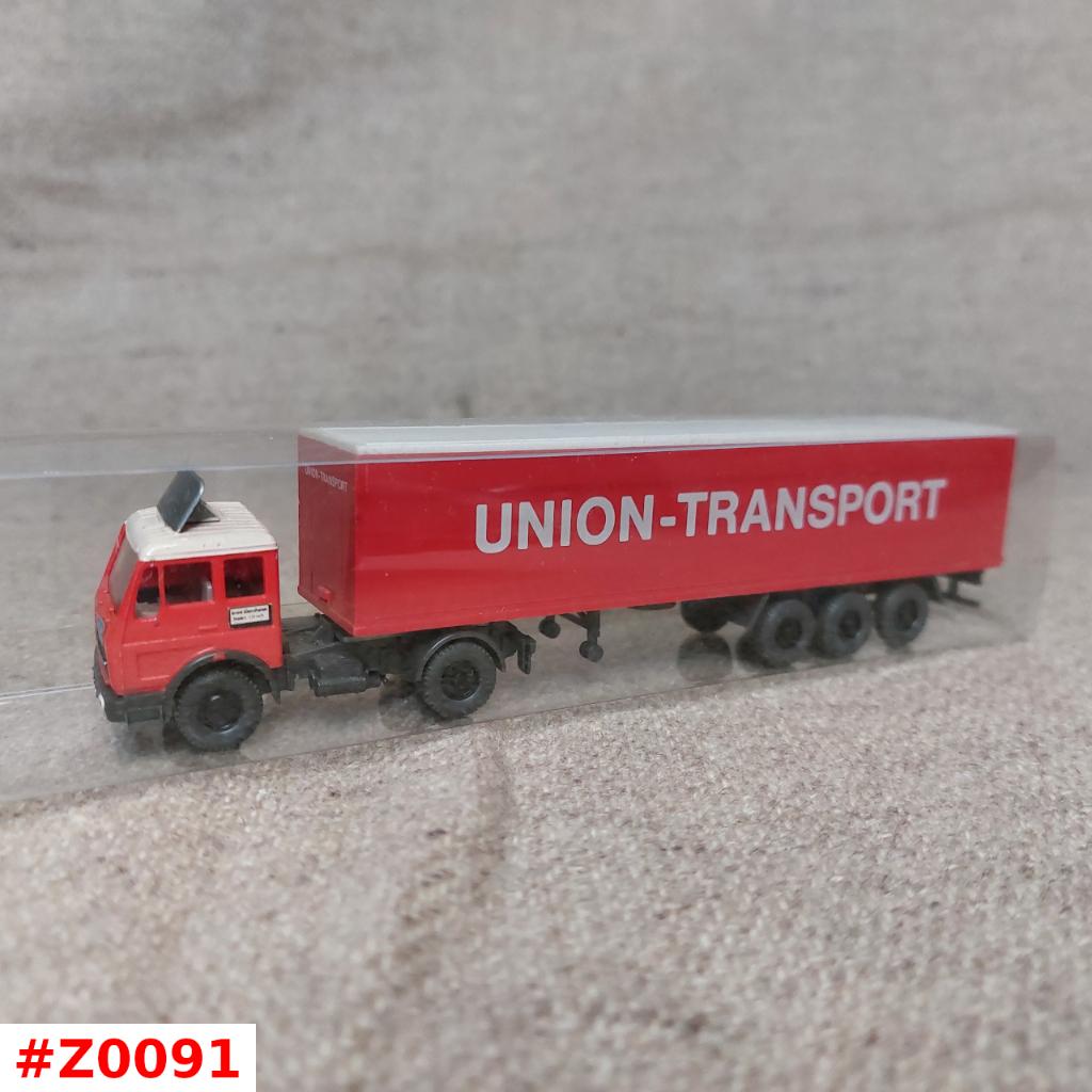 Mercedes-Benz vrachtwagen UNION Transport - Wiking 1:87 H0, Hobby en Vrije tijd, Modelauto's | 1:87, Ophalen of Verzenden, Zo goed als nieuw