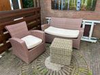 Tuinset ; bank en fauteuil met kussens, Tuin en Terras, Tuinsets en Loungesets, Ophalen, Zo goed als nieuw, Bank