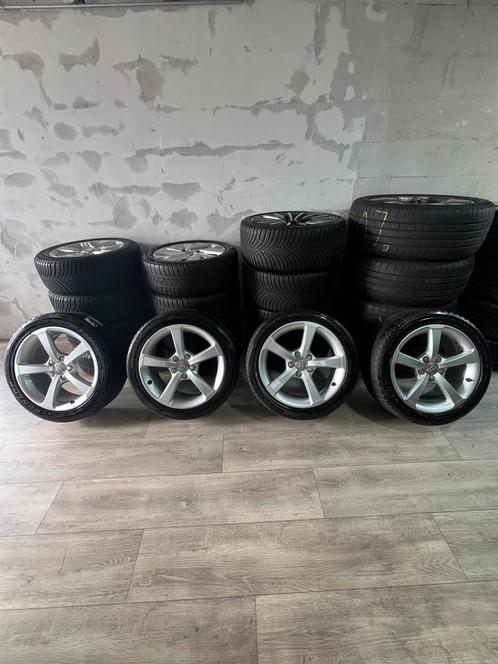 Originele Audi 17” Velgen + 225/45R17 goeie banden, Auto-onderdelen, Banden en Velgen, Banden en Velgen, Zomerbanden, 17 inch