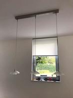 Hanglamp/armatuur met 3 lichtpunten, Modern, Gebruikt, Ophalen of Verzenden, Glas