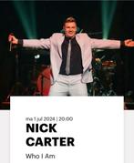 Nick Carter -Who I Am- Rotterdam 2 tickets rang 1, Tickets en Kaartjes, Juli, Twee personen