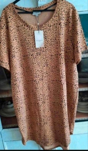 Nieuw camel gespikkeld tricot jurkje Only Carmakoma L   beschikbaar voor biedingen