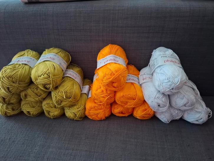 Phildar cotton 2, Hobby en Vrije tijd, Breien en Haken, Zo goed als nieuw, Breien of Haken, Wol of Garen, Ophalen of Verzenden