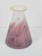 Vintage Tarnowiec Handmade vaas Art Glas paars Frosted ´80, Huis en Inrichting, Woonaccessoires | Vazen, N, Overige kleuren, N