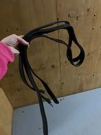 Beugelriemen zwart 160cm leer, Dieren en Toebehoren, Paarden en Pony's | Hoofdstellen en Tuigage, Ophalen of Verzenden, Zo goed als nieuw