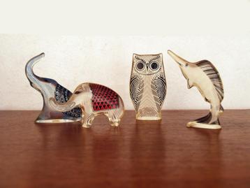 Abraham Palatnik lucite animals elephant swordfish owl beschikbaar voor biedingen