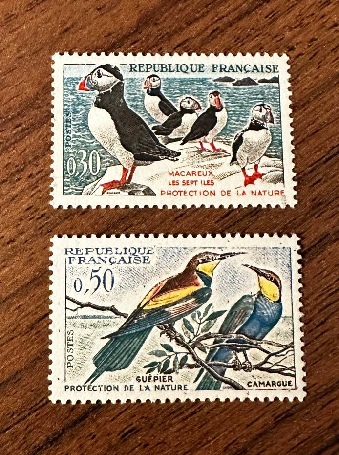 Frankrijk 1960 Vogels Postzegels papegaaiduiker, Ophalen of Verzenden