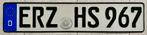 Kentekenplaat ERZ Duitsland, Verzamelen, Ophalen of Verzenden, Gebruikt