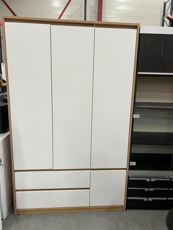 Hang leg kast wit/eiken – zgan, Huis en Inrichting, Kasten | Kledingkasten, Zo goed als nieuw, 200 cm of meer, 100 tot 150 cm