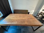 Mango houten eettafel, Huis en Inrichting, Tafels | Eettafels, Ophalen, Robuust, industrieel, Zo goed als nieuw, Vijf personen of meer