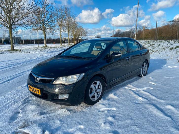 Honda Civic 1.3 Vtec Hybrid 4DR C-tr. 2008 Zwart, Auto's, Honda, Particulier, Civic, ABS, Airbags, Airconditioning, Alarm, Centrale vergrendeling