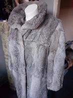 Mega dikke grijze echte bontjas bont jas bontmantel XXL, Ophalen of Verzenden, Zo goed als nieuw, Maat 46/48 (XL) of groter, Grijs