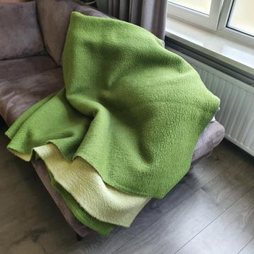 Vintage wollen deken groen van Aabe 228cmx208cm