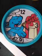 Wandklok smurf, Ophalen of Verzenden, Zo goed als nieuw