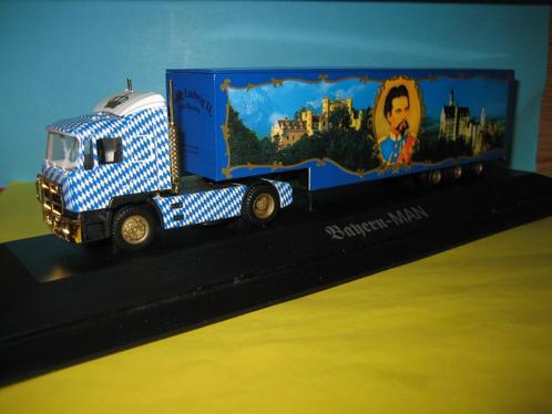 Bayern-Konig-Ludwig 11  MAN in PC-vitrine  Herpa/Albedo, Hobby en Vrije tijd, Modelauto's | 1:87, Zo goed als nieuw, Bus of Vrachtwagen