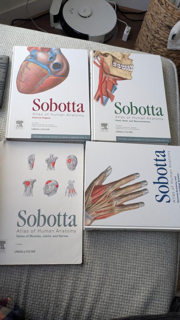Sobotta Anatomie Atlassen - Complete Set, Boeken, Studieboeken en Cursussen, Zo goed als nieuw, Beta, Ophalen of Verzenden