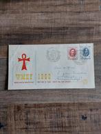 Nederland fdc E44 Geschreven adres met open klep  1960, Postzegels en Munten, Brieven en Enveloppen | Nederland, Envelop, Ophalen of Verzenden