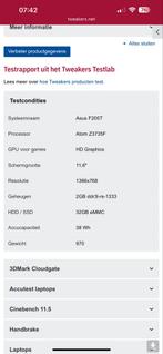 Asus Eeebook F205T - Mini Laptop, Gebruikt, Met videokaart, Minder dan 4 GB, Qwerty