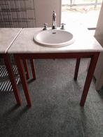 Wastafelkast met marmeren blad, Huis en Inrichting, Badkamer | Badkamermeubels, Gebruikt, Nvt, Minder dan 100 cm, Wastafelkast